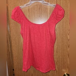 💓 3/$10 Chelsea & Violet Red Size Large Off The Shoulder Top